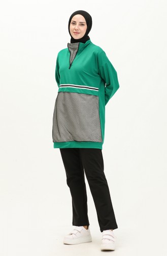 Mesh Tracksuit Set 71008-01 Green 71008-01