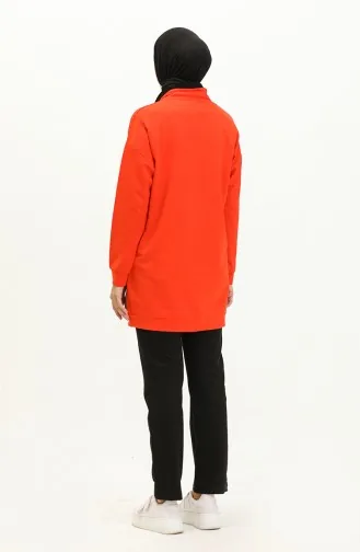 Ensemble de Survêtement avec Détails en Filet 71008-02 Orange 71008-02