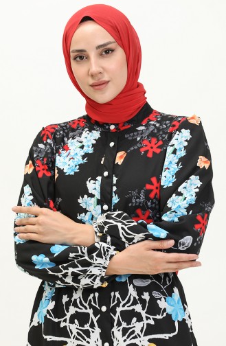 Black İslamitische Jurk 1028-02