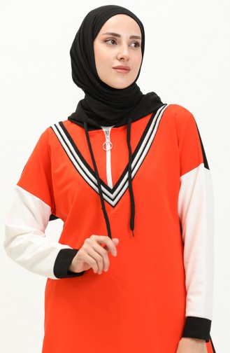 Ribanalı Eşofman Takım 70077-03 Oranj