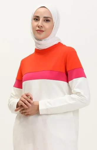 طقم رياضي ملون  70087-02 برتقالي 70087-02