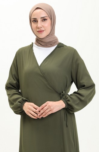فستان الصلاة بربطة 4481B-05  أخضر عسكري 4481B-05