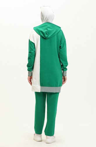 Hooded Tracksuit Set 70083-03 Green 70083-03