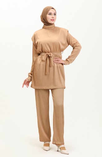 Ensemble Tunique Pantalon 71116-01 Beige 71116-01