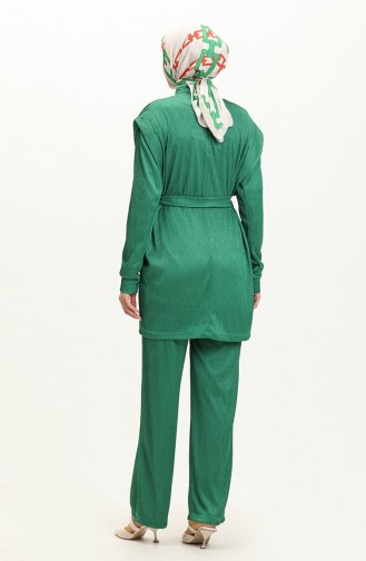 Pleated Two Piece Suit 71116-03 Emerald Green 71116-03