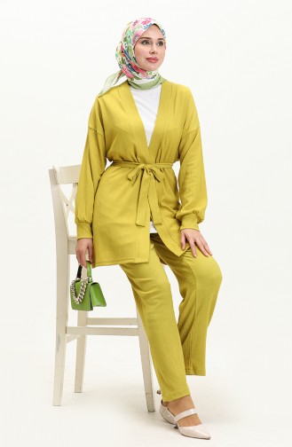 Crepe Three Piece Suit 71133-01 Oil Green 71133-01