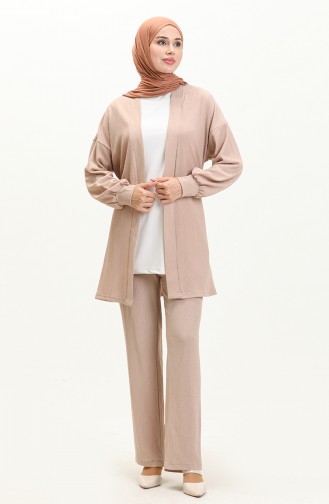 Crepe Three Piece Suit 71133-02 Beige 71133-02