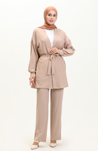 Crepe Three Piece Suit 71133-02 Beige 71133-02