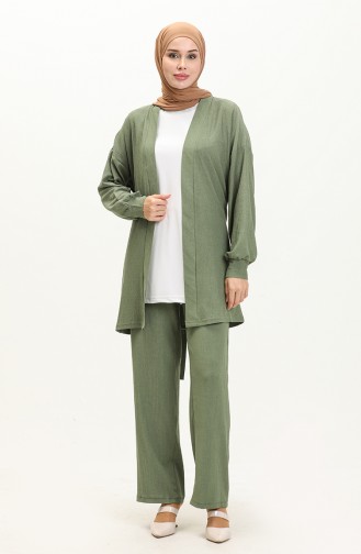 Crepe Three Piece Suit 71133-04 Khaki 71133-04