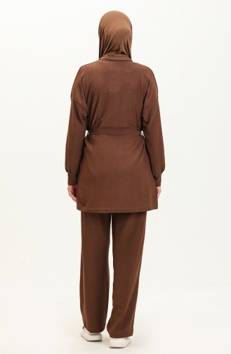 Crepe Three Piece Suit 71133-06 Brown 71133-06