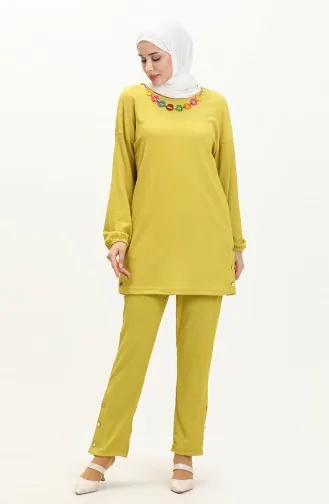 Ensemble Tunique Pantalon 71136-03 Vert Huile 71136-03