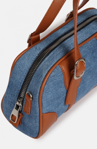 Stilgo Women s Shoulder Bag AV107Z-01 Denim Tan 107Z-01