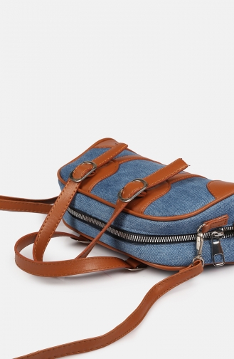 Stilgo Women s Shoulder Bag AV107Z-01 Denim Tan 107Z-01