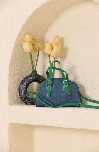 Stilgo Women s Shoulder Bag AV107Z-02 Jeans Green 107Z-02