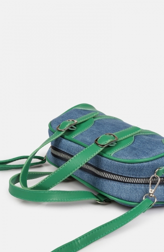 Stilgo Women s Shoulder Bag AV107Z-02 Jeans Green 107Z-02