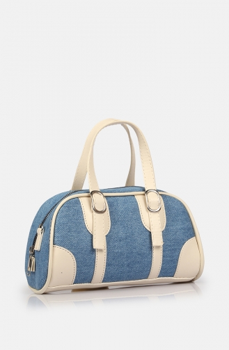 Stilgo Women s Shoulder Bag AV107Z-04 Jeans Cream 107Z-04