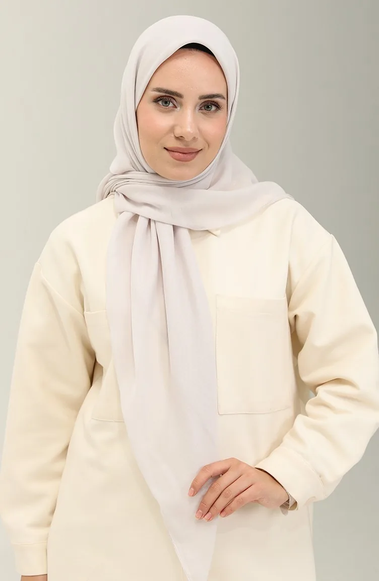 Écharpe Unie DSR-02 Gris Argent 02