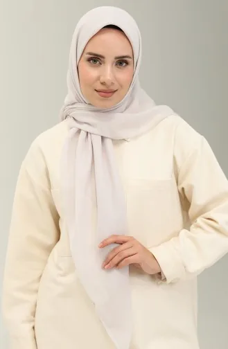 Écharpe Unie DSR-02 Gris Argent 02