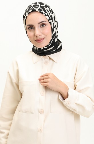 Mio Eşarp 2016-01 Siyah Ekru