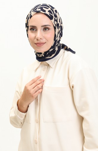 Mio Scarf 2016-05 Navy Blue Beige 2016-05