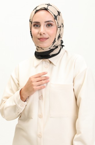Mio Eşarp 2017-02 Bej Siyah
