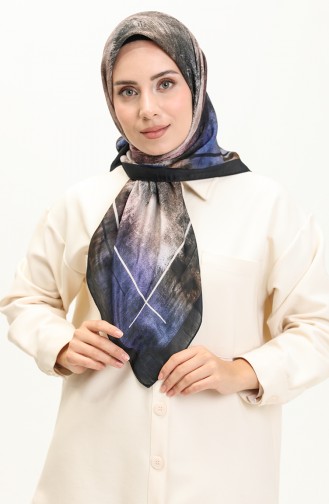 Patterned Soft Scarf 2019-07 Saxe 2019-07