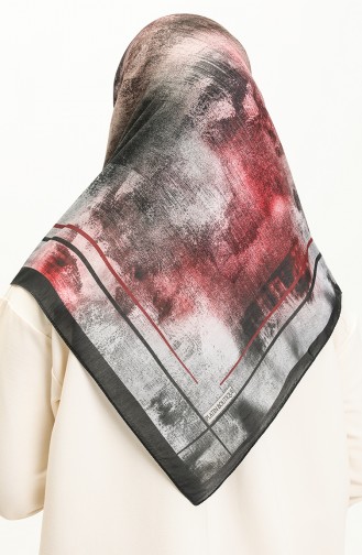 Patterned Soft Scarf 2019-09 Claret Red 2019-09