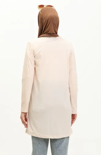 تونيك رياضي سادة 6016-03 كريمي 6016-03