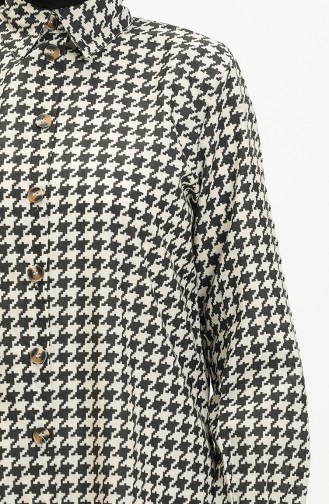 Houndstooth Pattern Tunic 11024-01 Black And white 11024-01