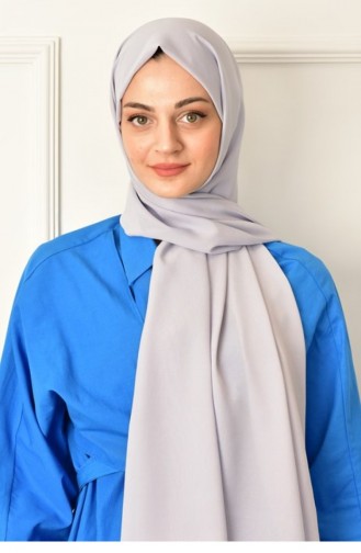 Şifon Düz Şal Gümüş Sıfonsal 00 018