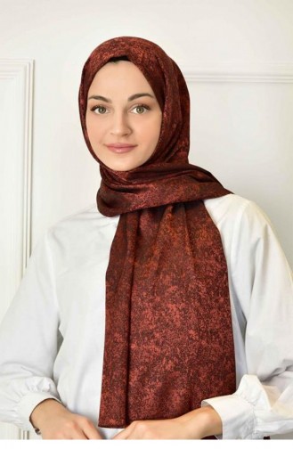 Dark Brick Red Shawl 1850