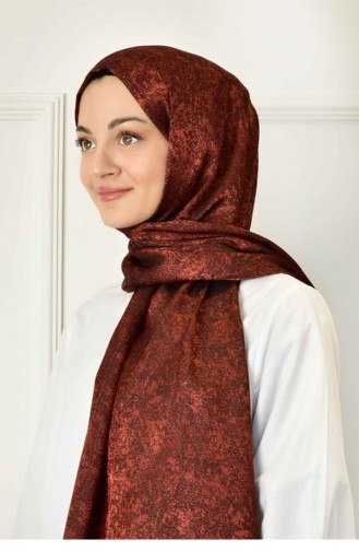 Dark Brick Red Shawl 1850