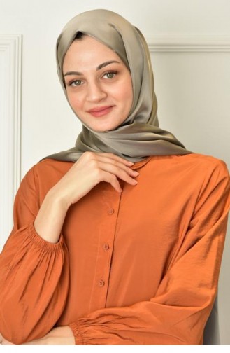 Black Shine Parlak Düz Şal Boz Kahve Blackshınesal 093