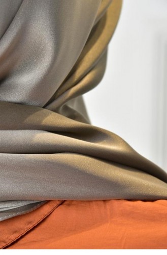 Black Shine Parlak Düz Şal Boz Kahve Blackshınesal 093