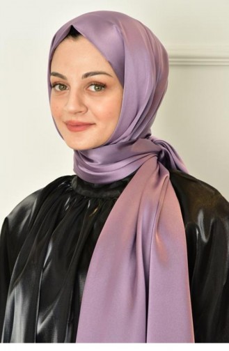 Black Shine Parlak Düz Şal Lila Blackshınesal 069