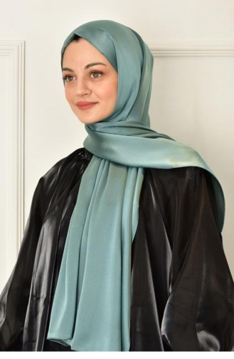 Black Shine Parlak Düz Şal Mint Blackshınesal 029