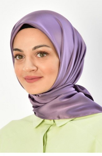 Black Shine Parlak Düz Eşarp Lila Blackshınesarp 069