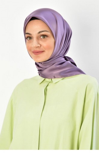 Black Shine Parlak Düz Eşarp Lila Blackshınesarp 069