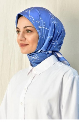Rayon Eşarp Island Desen Mavi Rayonısland 064