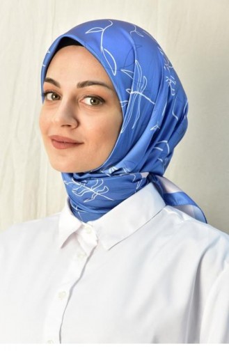 Rayon Eşarp Island Desen Mavi Rayonısland 064