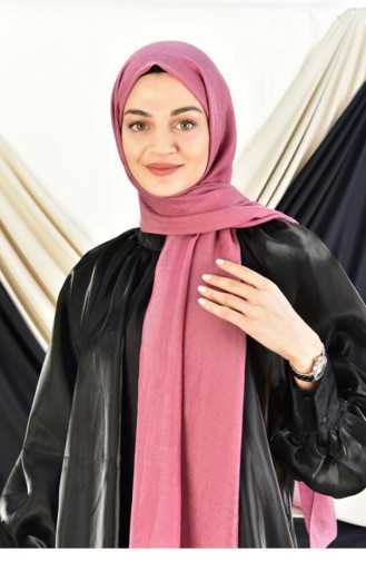 Kehribar Düz Şal Gül Kurusu Kehrıbar00 011
