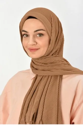 Pratik Piliseli Hazır Şal Camel Hazırsal00 0119