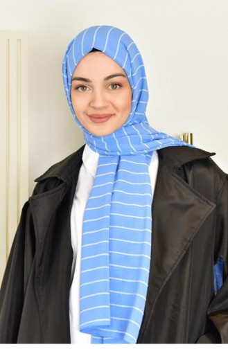 Alize Çizgili Şal Gümüş Gül Alzczg 00444