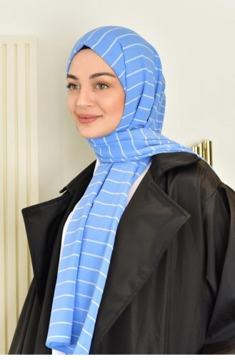 Alize Çizgili Şal Gümüş Gül Alzczg 00444