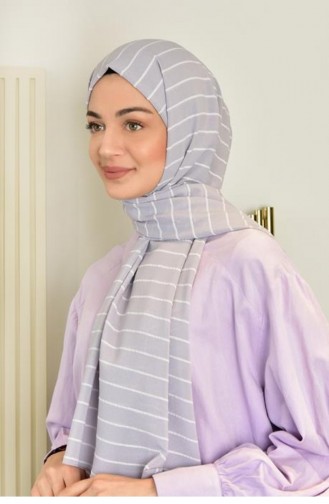 Alize Çizgili Şal Gümüş Alzczg 018