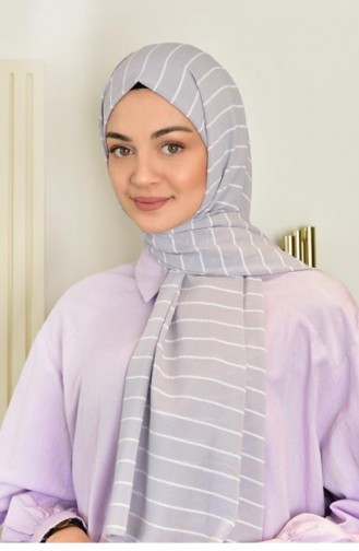 Alize Çizgili Şal Gümüş Alzczg 018