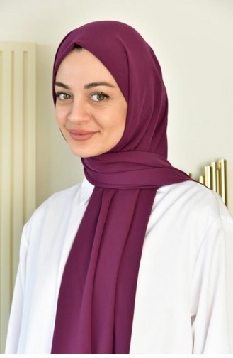 İthal Medine İpeği Düz Şal Mor Ithalmedıne 00 028