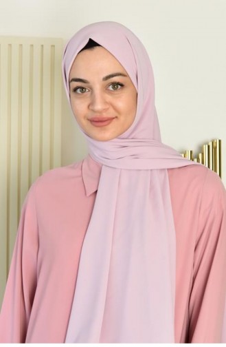 İthal Medine İpeği Düz Şal Soft Pudra Ithalmedıne 00 033