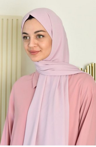 İthal Medine İpeği Düz Şal Soft Pudra Ithalmedıne 00 033