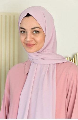İthal Medine İpeği Düz Şal Soft Pudra Ithalmedıne 00 033